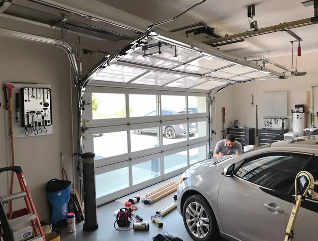 Garage door noise reduction service by East Hampton Garage Door Repair in East Hampton
