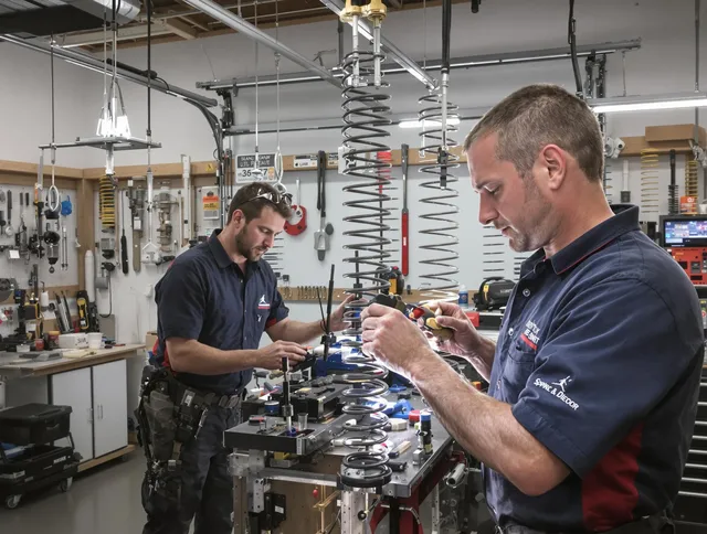 Garage door spring repair service by East Hampton Garage Door Repair in East Hampton